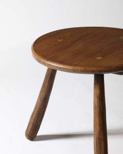 Walnut Round Side Table France c 1950 - 4210207