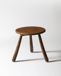 Walnut Round Side Table France c 1950 - 4210210