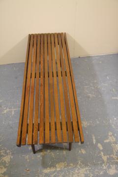 Walnut Slatted Bench - 2337577