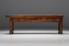 Walnut Three Drawers Console Table 19 20th Century - 2693766