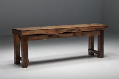 Walnut Three Drawers Console Table 19 20th Century - 2693817