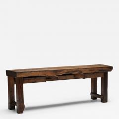 Walnut Three Drawers Console Table 19 20th Century - 2700694