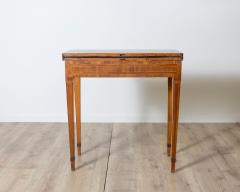 Walnut Veneer And Inlaid Table Game Table End Of The 18th Century - 4205543