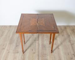 Walnut Veneer And Inlaid Table Game Table End Of The 18th Century - 4205546