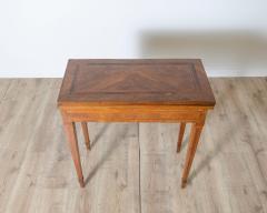 Walnut Veneer And Inlaid Table Game Table End Of The 18th Century - 4205599