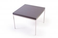 Walnut and Chrome Modernist Side Table - 240217