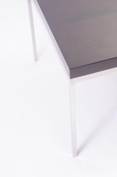 Walnut and Chrome Modernist Side Table - 240221