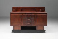 Walnut and Ebony Rare Sculptural Dutch Art Deco Sideboard - 3405560