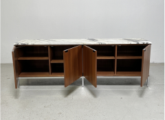 Walnut and Marble Credenza by Florence Knoll for Knoll - 3156686