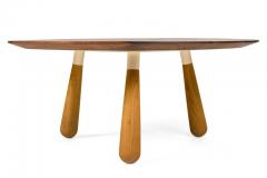 Walnut and Oak Round Coffee Table by Oluf Lund Denmark 2018 - 876814