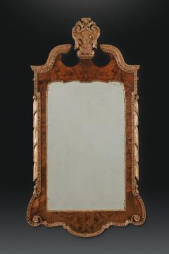 Walnut and Parcel Gilt Dry Stripped Mirror - 3493961