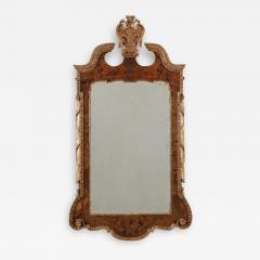 Walnut and Parcel Gilt Dry Stripped Mirror - 3496589