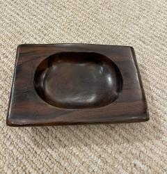 Walnut vide poche hand carved by Odile Noll  - 3493516