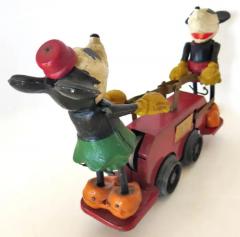 Walt E Disney Antique Mickey Mouse Minnie Mouse Train Hand Car by Disney Lionel Circa 1934 - 3630925