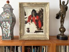 Walt Louderback Portrait of an Indian with Rifle Post Impressionist Oil on Canvas - 4518989