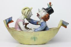 Walter Bosse Antique Ceramic Boat Trip by Walter Bosse for Goldscheider Austria 1928 - 4731952