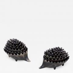 Walter Bosse Pair of Stackable Hedgehog Ashtrays Attributed to Walter Bosse Signed - 855017