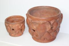 Walter Bosse Pair of Terracotta Jardinieres with Elephants by Walter Bosse Kufstein Austria - 3922373