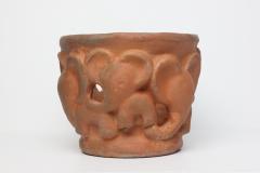 Walter Bosse Pair of Terracotta Jardinieres with Elephants by Walter Bosse Kufstein Austria - 3922375