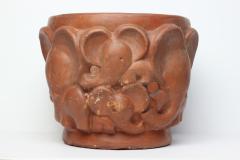 Walter Bosse Pair of Terracotta Jardinieres with Elephants by Walter Bosse Kufstein Austria - 3922376