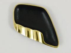 Walter Bosse Walter Bosse Asymmetrical Modernist Black Brass Ashtray by Herta Baller 1950s - 4052641