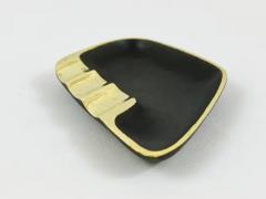 Walter Bosse Walter Bosse Asymmetrical Modernist Black Brass Ashtray by Herta Baller 1950s - 4052648