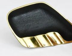 Walter Bosse Walter Bosse Asymmetrical Modernist Black Brass Ashtray by Herta Baller 1950s - 4052680