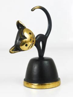 Walter Bosse Walter Bosse Brass Dinner Bell Displaying a Cat by Herta Baller Austria 1950 - 4052041