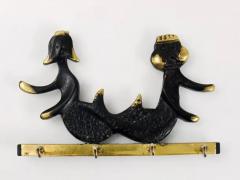 Walter Bosse Walter Bosse Brass Key Hanger Sea God and Mermaid Herta Baller Austria 1950s - 4049851