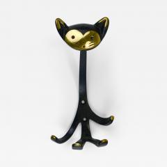 Walter Bosse Walter Bosse Cat Zoo Brass Animal Wall Hook by Herta Baller Austria 1950s - 4454759