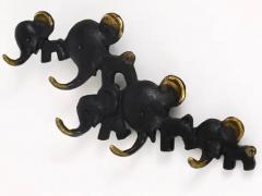 Walter Bosse Walter Bosse Elephant Brass Key Hanger by Herta Baller Austria 1950s - 4050363