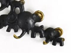 Walter Bosse Walter Bosse Elephant Brass Key Hanger by Herta Baller Austria 1950s - 4050376