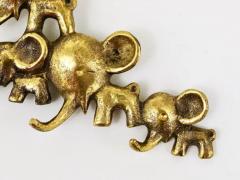 Walter Bosse Walter Bosse Elephants Brass Key Hanger by Herta Baller Austria 1950s - 4052464