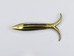 Walter Bosse Walter Bosse Fish Mid Century Brass Corkscrew Herta Baller Austria 1950s - 4451515