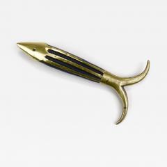 Walter Bosse Walter Bosse Fish Mid Century Brass Corkscrew Herta Baller Austria 1950s - 4454760