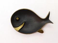 Walter Bosse Walter Bosse Fish Midcentury Brass Bowl or Ashtray Herta Baller 1950s - 4054846