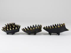 Walter Bosse Walter Bosse Hedgehog Stackable Brass Ashtrays Herta Baller Austria 1950s - 4123123