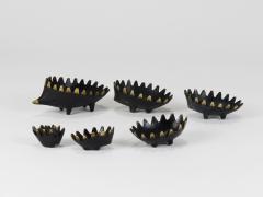 Walter Bosse Walter Bosse Hedgehog Stackable Brass Ashtrays Herta Baller Austria 1950s - 4123126