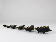 Walter Bosse Walter Bosse Hedgehog Stackable Brass Ashtrays Herta Baller Austria 1950s - 4125573