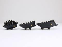 Walter Bosse Walter Bosse Hedgehog Stackable Brass Ashtrays Herta Baller Austria 1950s - 4271366