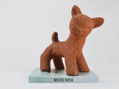 Walter Bosse Walter Bosse Large Baby Deer Pottery Ceramic Sculpture Austria 1920s - 4068079