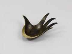 Walter Bosse Walter Bosse Sculptural Brass Hand Bowl or Ashtray Herta Baller Austria 1950s - 4068239