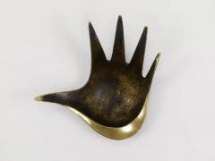 Walter Bosse Walter Bosse Sculptural Brass Hand Bowl or Ashtray Herta Baller Austria 1950s - 4068240
