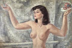 Walter Charles Klett Elegant Nude Woman in Dancing Mid Century - 3105041