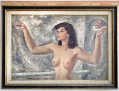 Walter Charles Klett Elegant Nude Woman in Dancing Mid Century - 3105047