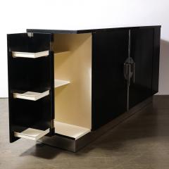 Walter Dorwin Teague Art Deco Machine Age Ebonized Walnut Aluminum Sideboard by Walter Dorwin - 4438455