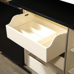 Walter Dorwin Teague Art Deco Machine Age Ebonized Walnut Aluminum Sideboard by Walter Dorwin - 4438456