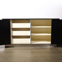 Walter Dorwin Teague Art Deco Machine Age Ebonized Walnut Aluminum Sideboard by Walter Dorwin - 4438457