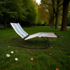 Walter Lamb Pair of Rocking Chaises Folding Back Waikiki Lounge Style CA 1950s - 4398279