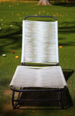 Walter Lamb Pair of Rocking Chaises Folding Back Waikiki Lounge Style CA 1950s - 4398282